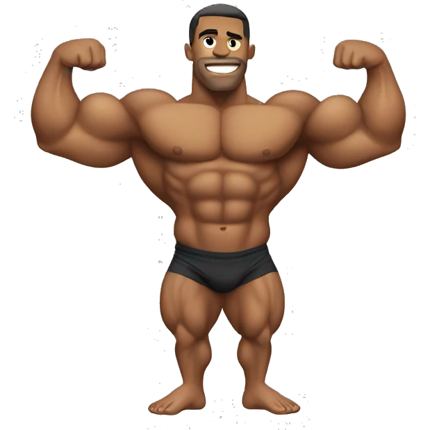 Bodybuilder doing a most muscular pose emoji