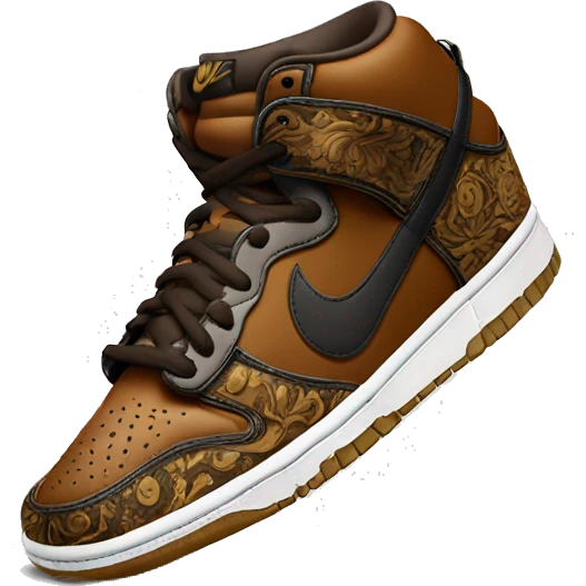 baroque brown nike dunks emoji