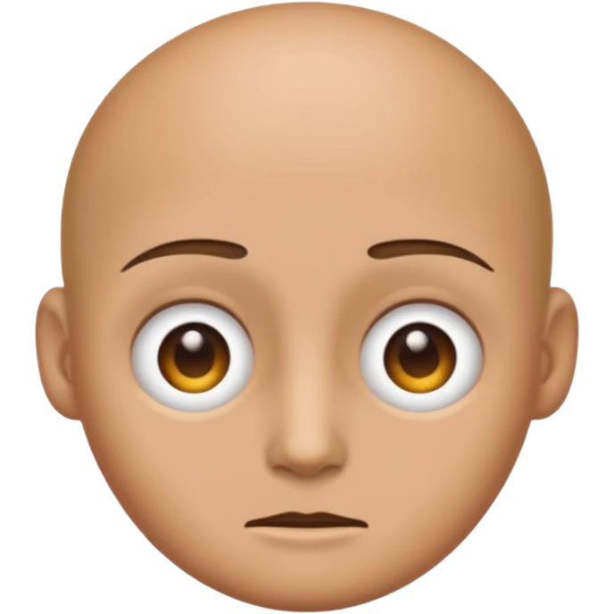 emoji with *NO* eyebrows staring into your soul  emoji