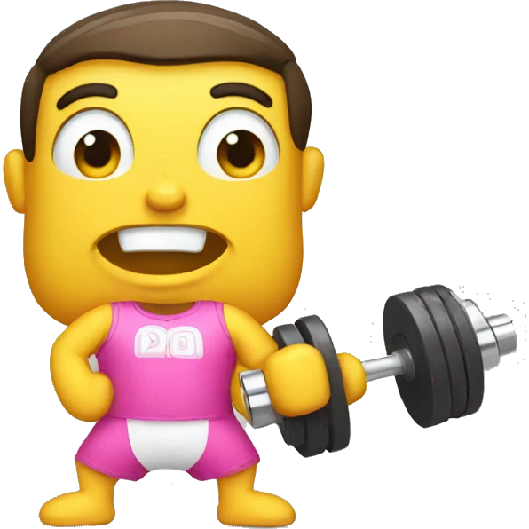 With gym dumbles  emoji