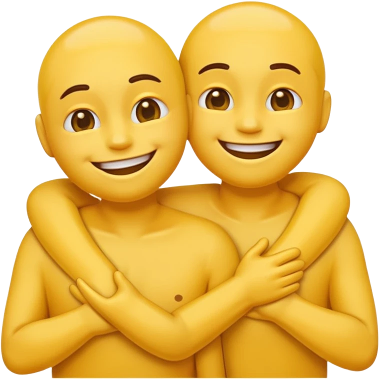 emoji rubbing each others back emoji