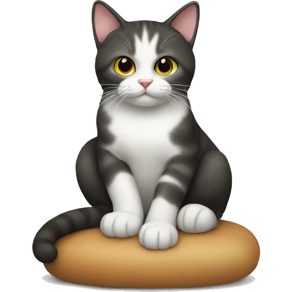 Cat sitting on a cat emoji