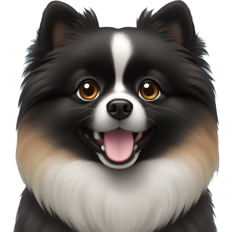 Black Pomeranian emoji