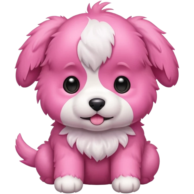 Pink puppy emoji