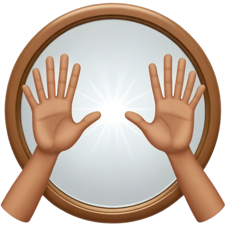 palms clapping another's hand in mirror
 emoji