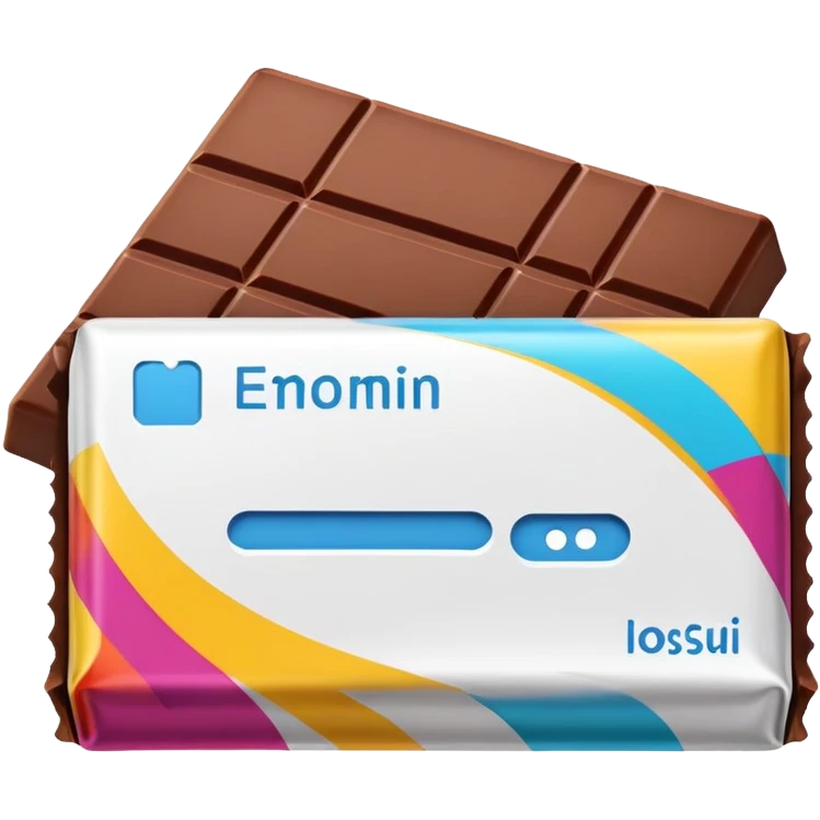 Chocolate bar multy colors emoji