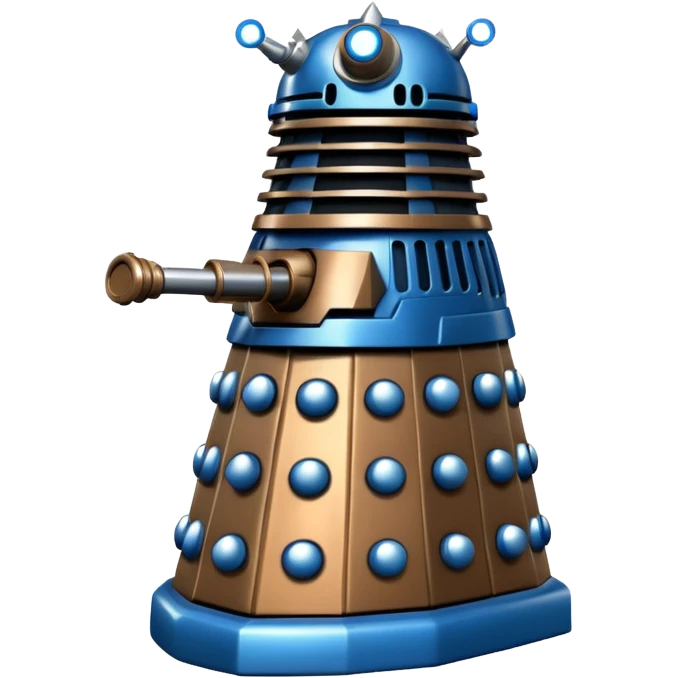 dalek silver and blue and bronze emoji