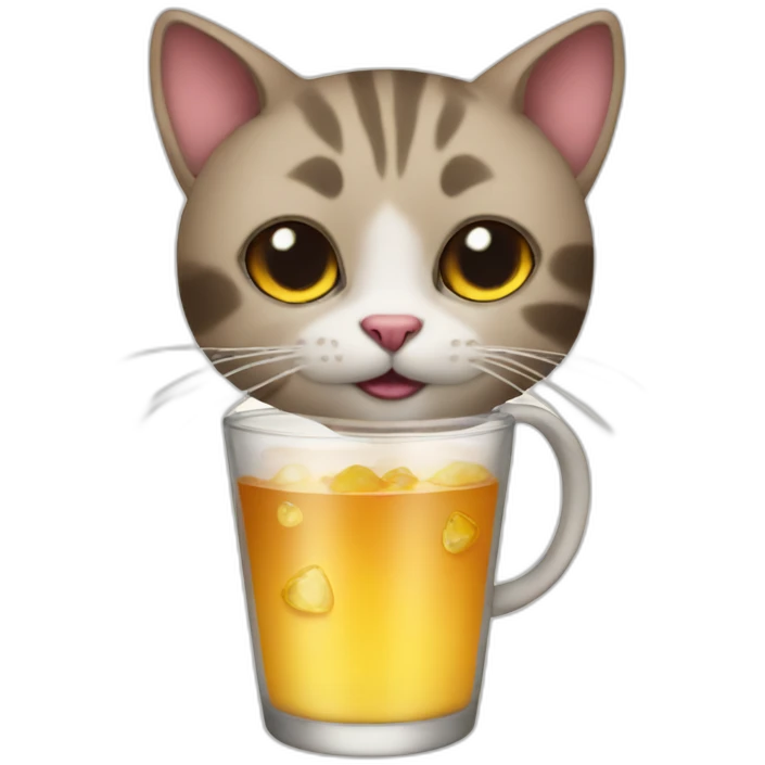 Cat-drink emoji