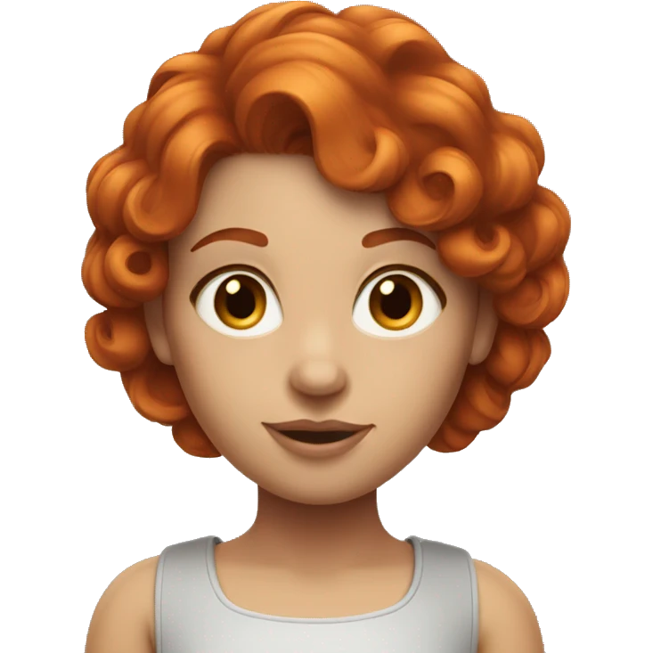 redhead girl with Dyson hairdo  emoji
