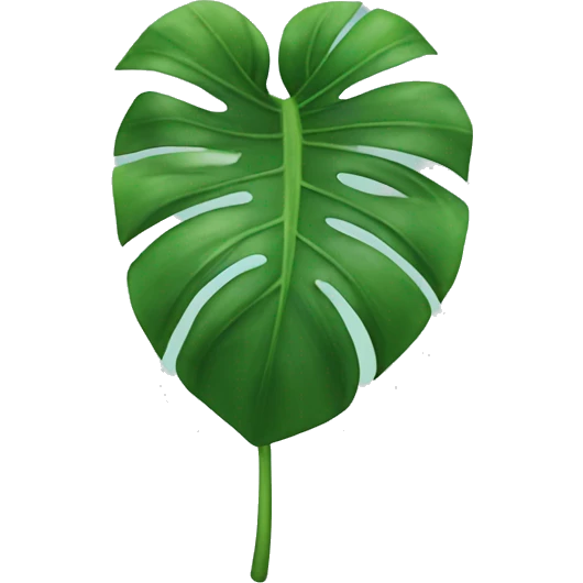 Monstera plant leaf emoji