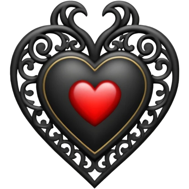 Gothic heart emoji