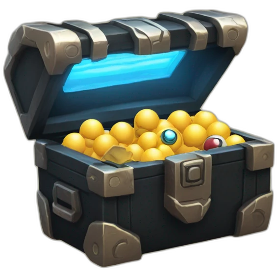 Pokemon Game LootCase Black Color Rich Treasure Legendary Epic Pokeballs and Pokemons Inside emoji