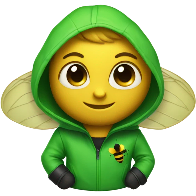 bee with green jacket emoji