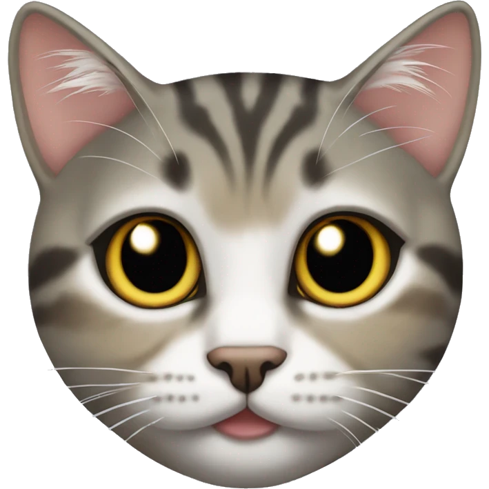 Mackerel colored tabby cat emoji