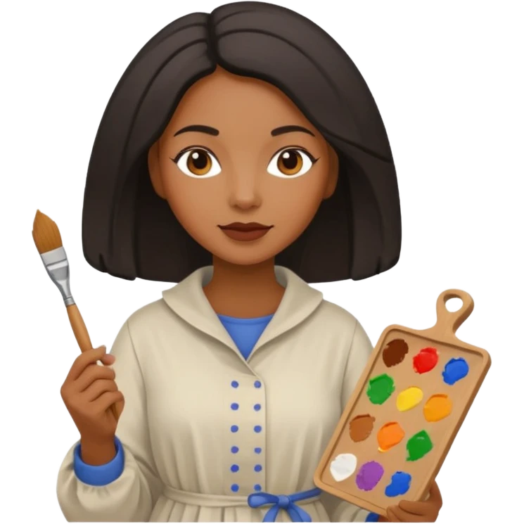 Ceramic Painter black woman emoji