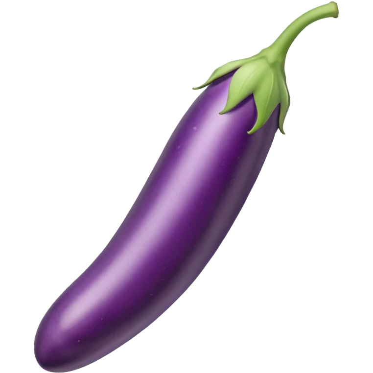 Long Eggplant with milk coming out of the green stem emoji