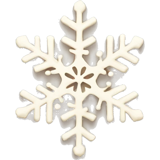 Beautiful beige snowflake emoji