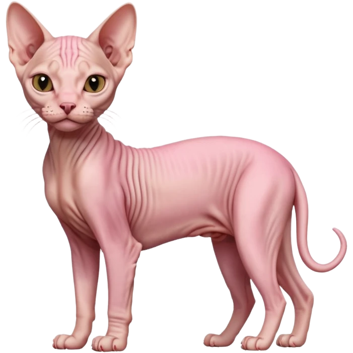 full body of sphynx cat, front view emoji
