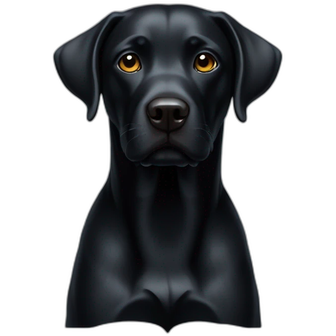 Labrador noir emoji