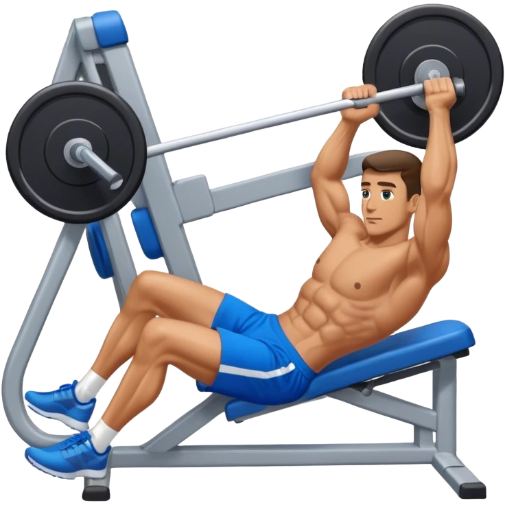 man with blue shorts exercising using side-deltoid-machine emoji