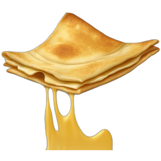 Laissez la crêpe cuire d'un côté avant de la retourner. emoji