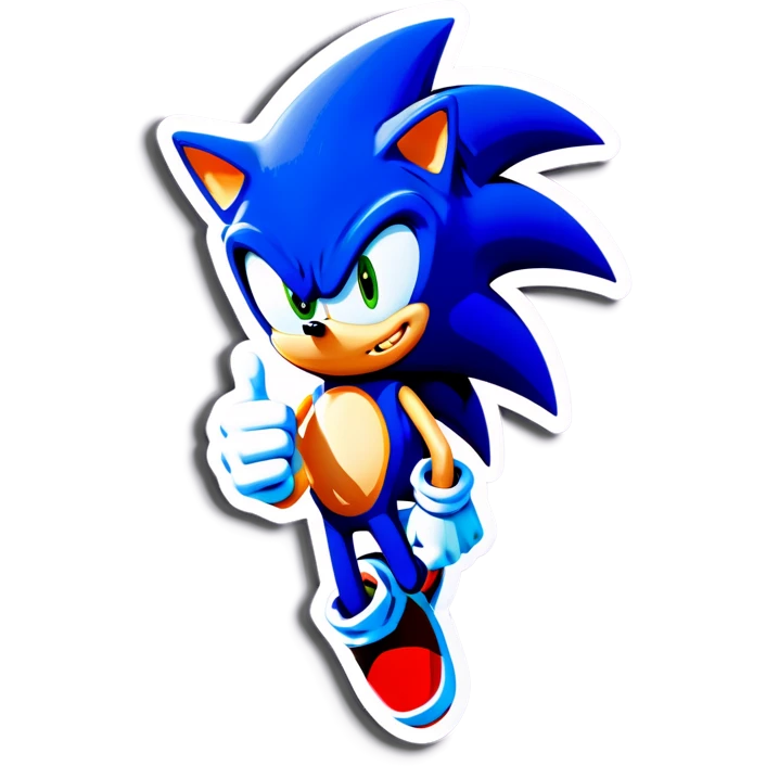 Sonic thumbs up emoji