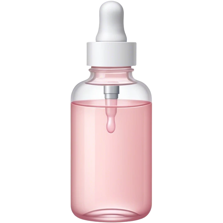 Pale pink serum bottle with white top emoji