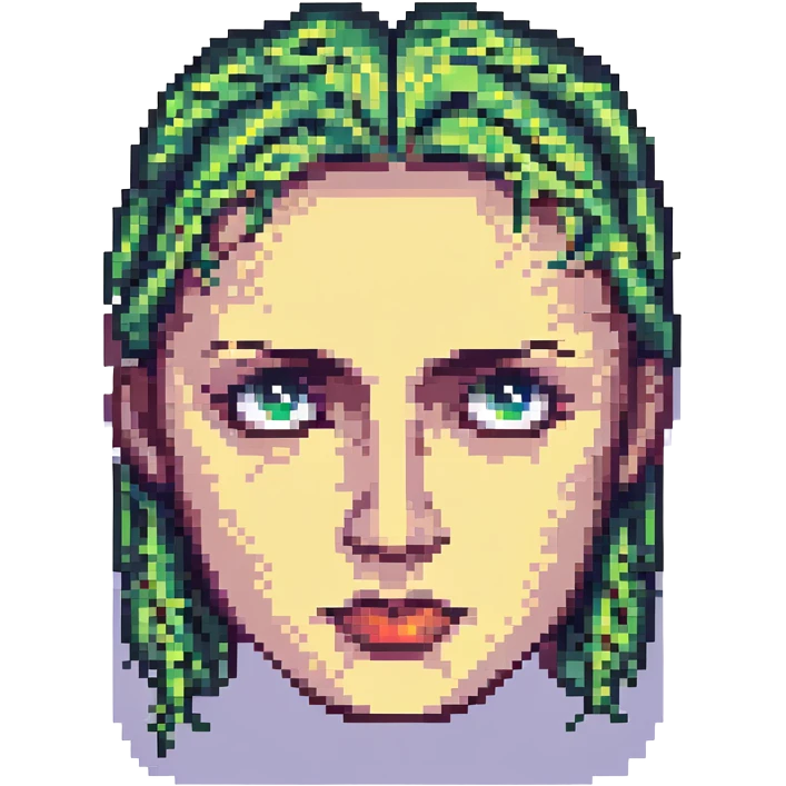 judgemental side eye, expressive face, pixel art style emoji