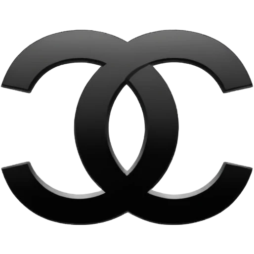 Chanel logo black and white emoji