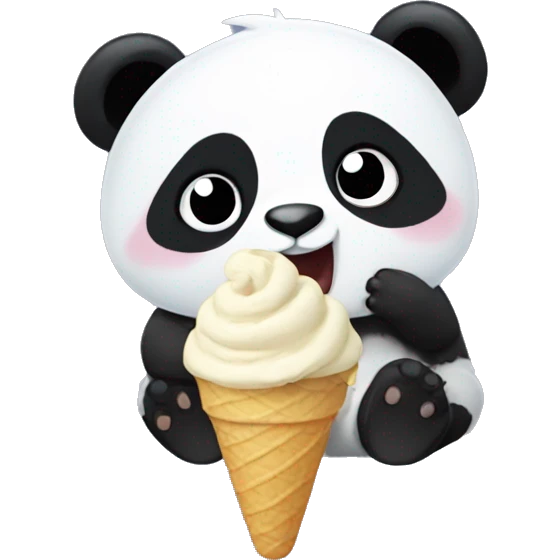 Panda eating ice cream🧿🧿🧿🧿 emoji