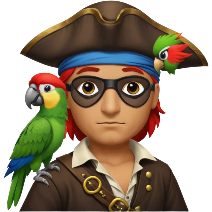 pirate and parrot emoji