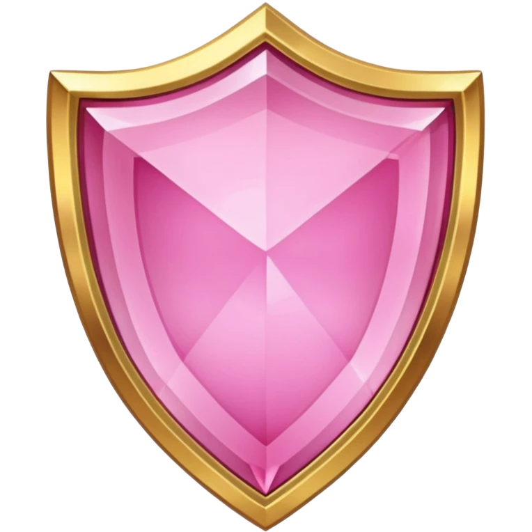 Pink crystal shield golden border emoji