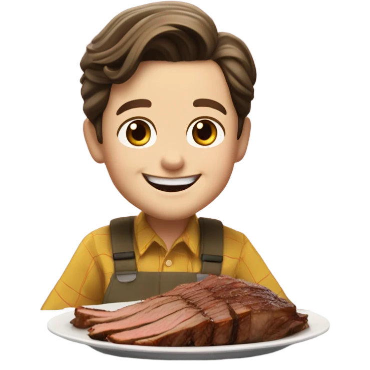 George cooper from young Sheldon eating brisket  emoji