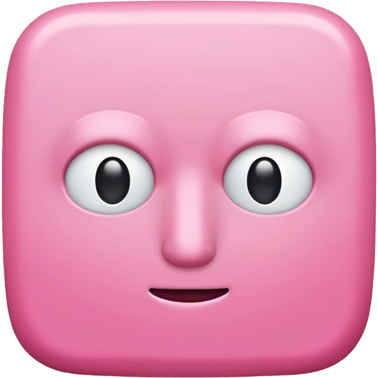 Pink Square with no face emoji