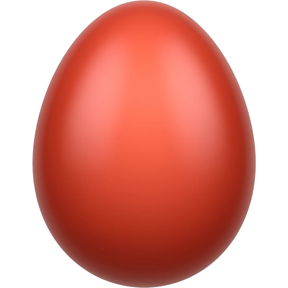 Red egg emoji
