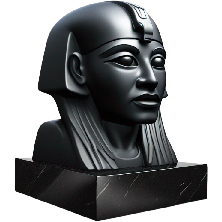 Osiris crook and flail obsidian statue on granite 30 ton brick, massive size, sunlight behind, sunset colors, reflections on black stone polished clean perfect, photography angles emoji