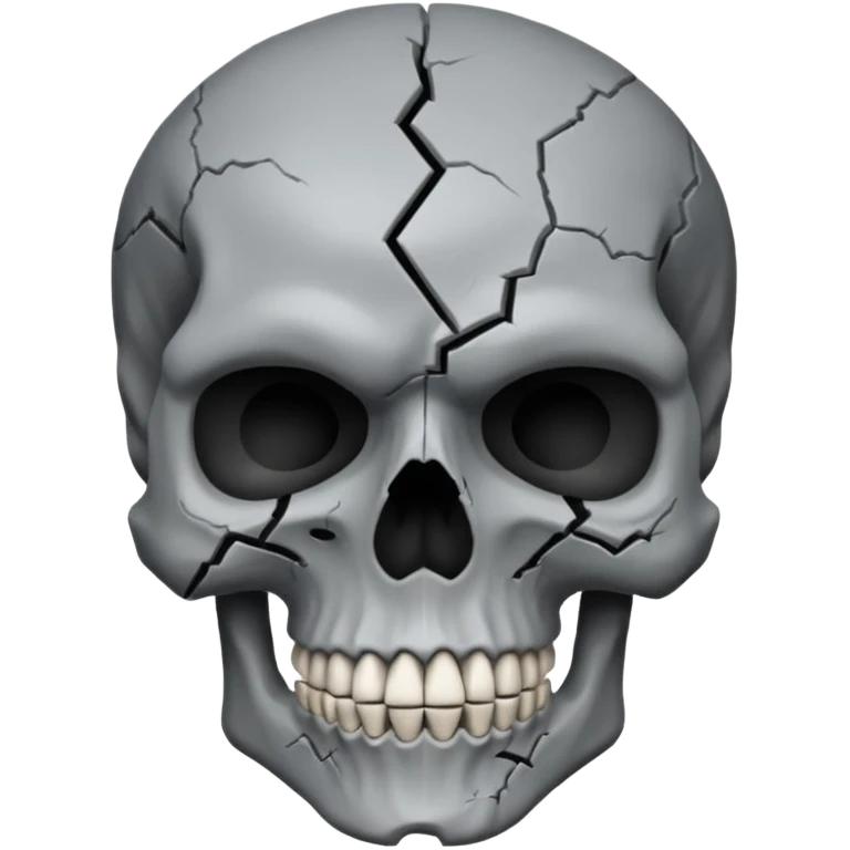 Mind blown skull face for png emoji