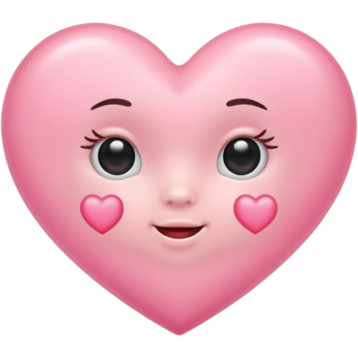 Light baby pink heart emoji