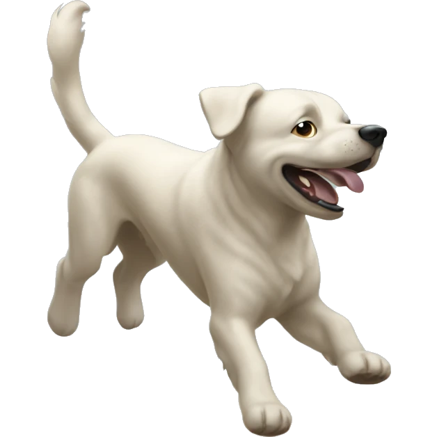 Now that the dog is clean the gravity is not strong enough to hold it down so it begins to float to town.  emoji