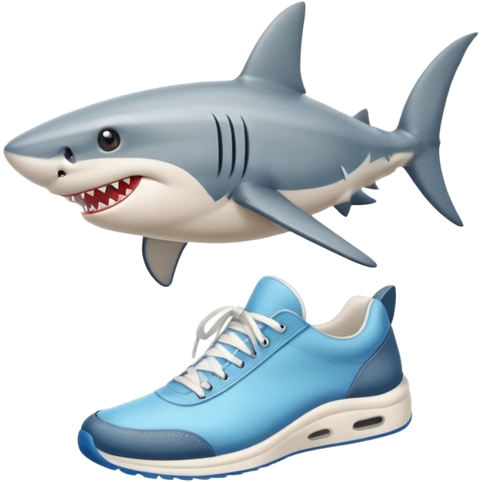 shark waering shoes emoji