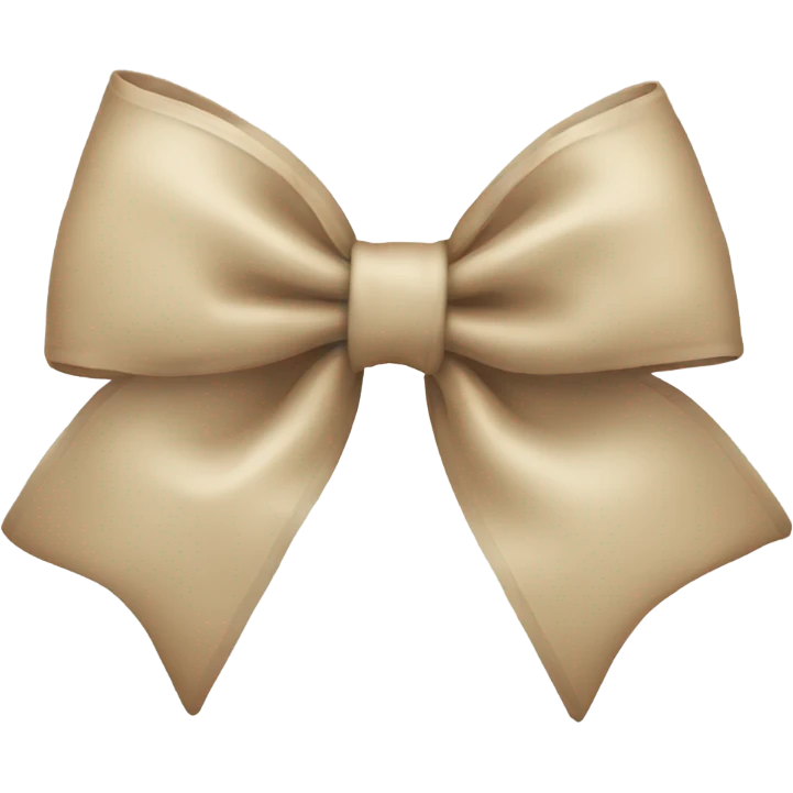 Beige bow emoji