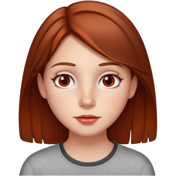 brown haired girl red rimmed eyes emoji