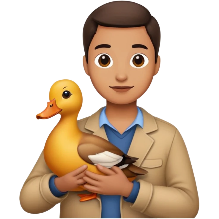holding duck emoji