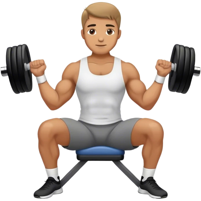 man seated weighted wrist curl emoji