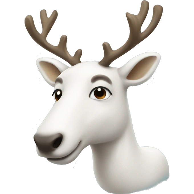 white-reindeer emoji