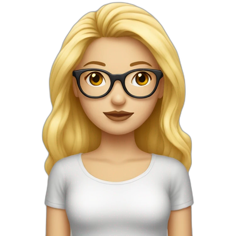 Blonde avec des lunettes de soleil en cœur qui fait un bisous emoji