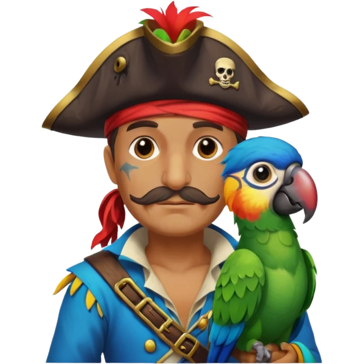 pirate and parrot emoji