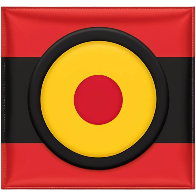 black and red rectangles with a yellow circle in the middle on a flag  emoji