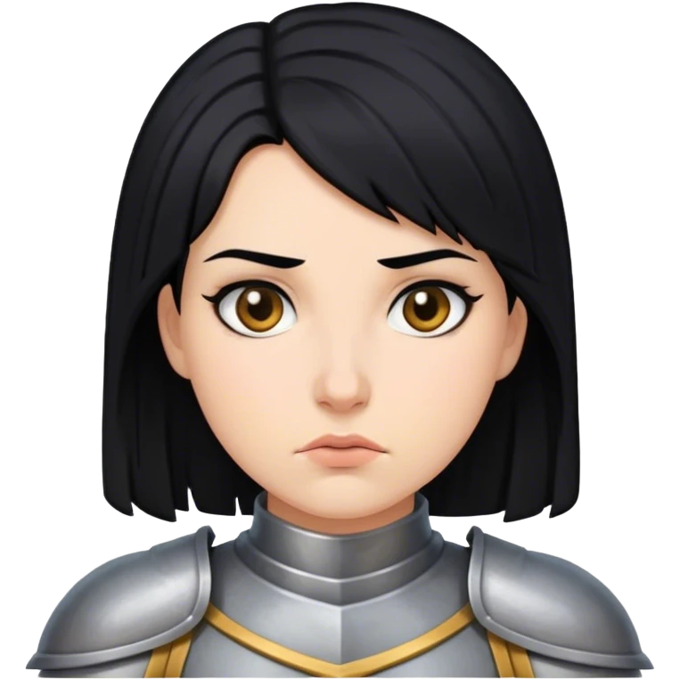 knight woman with black hair emoji