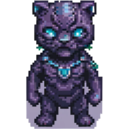 black panther, pixel art, retro video game style, small size, vibrant colors emoji